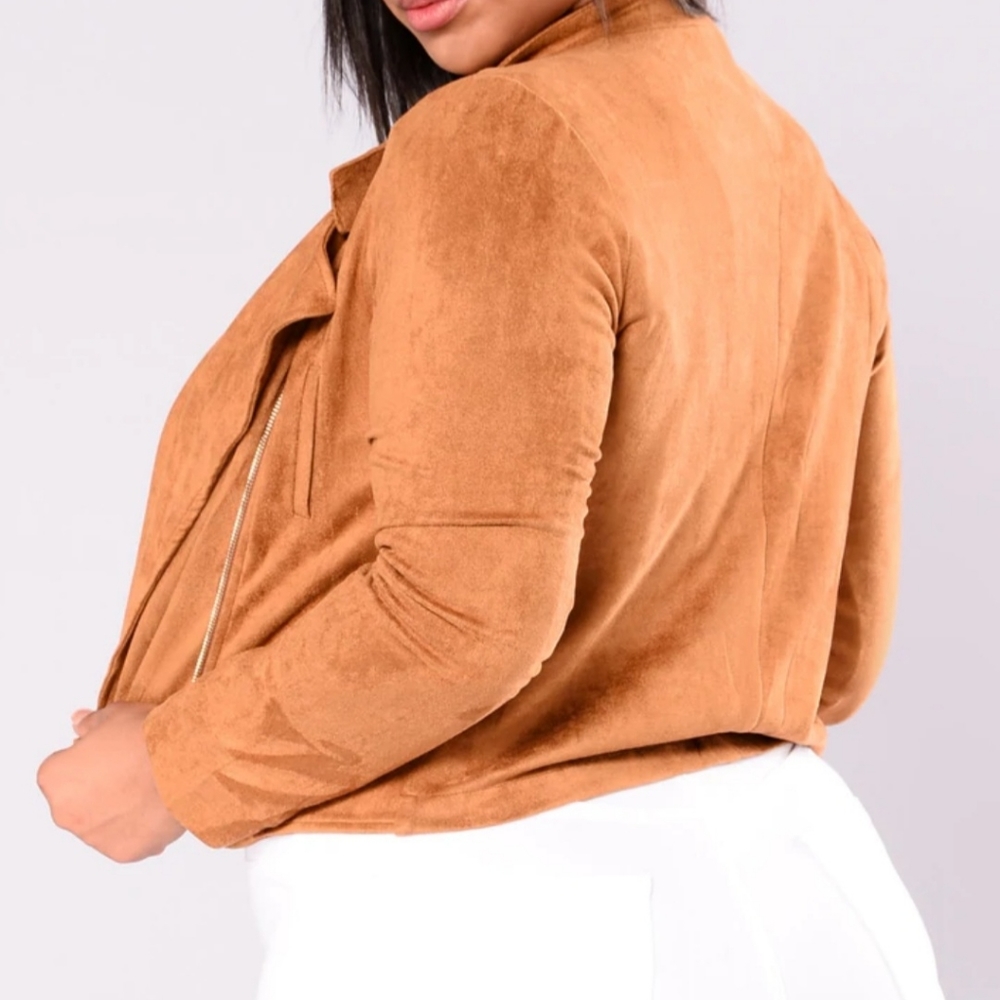Suede moto jacket